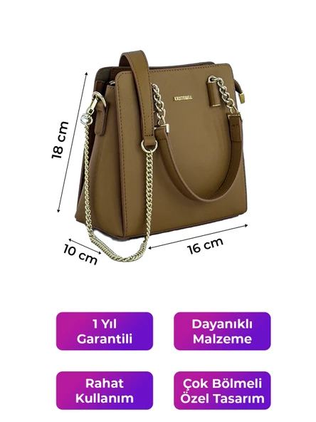 Kriste Bell Kadın Çanta Taba 7139 - Resim 2