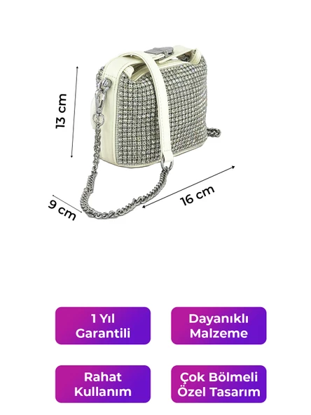 Kriste Bell Kadın Çantası Çapraz Askılı Beyaz 26314 - 4