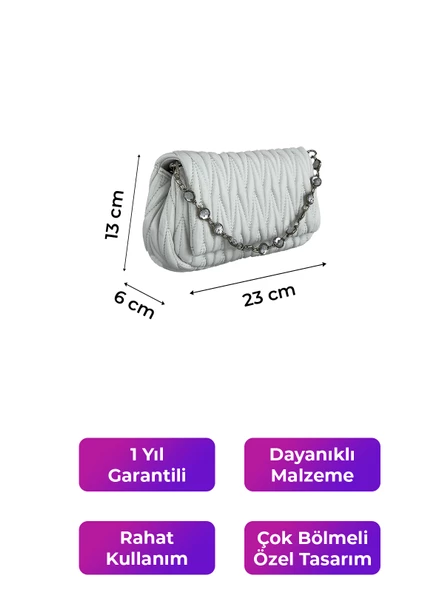 Kriste Bell Kadın Çanta Beyaz 26407 - Resim 2
