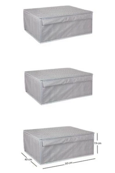 Baza Altı Boy Çok Amaçlı Düzenleyici Kutu Organizer Cırt Cırtlı Hurç 19cm X 40cm X 50cm (10 Adet) - 3