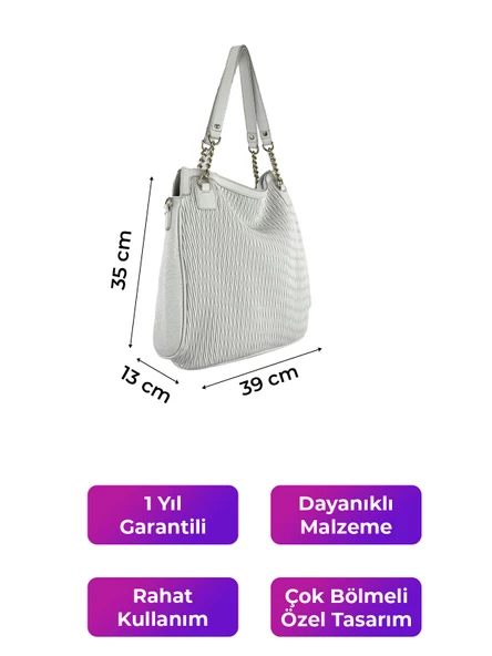 Kriste Bell Kadın Çanta Beyaz 26421 - Resim 2
