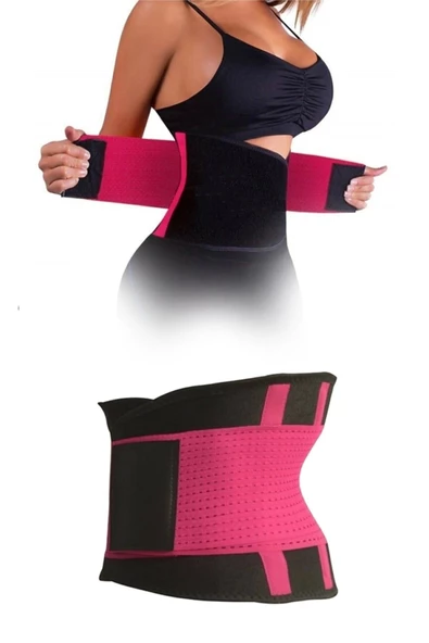 Hot Belt Termal Sauna Kemer Unisex Terletme Korsesi (pembe-siyah) - 2