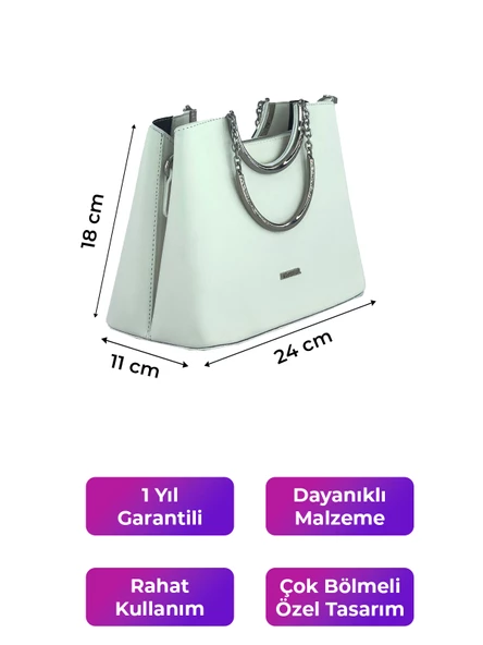 Kriste Bell Kadın Çanta Beyaz 7140 - 2