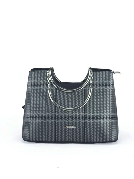 Kriste Bell Kadın Çanta Ekose Platin 7140 - Resim 3