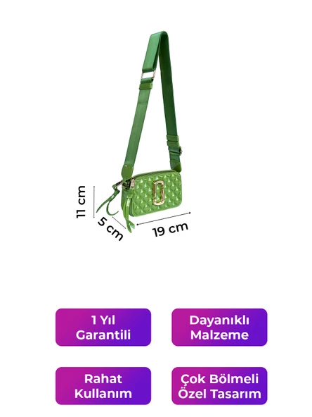 Kriste Bell Kadın Çanta Çapraz Askılı Yeşil 26398 - 3