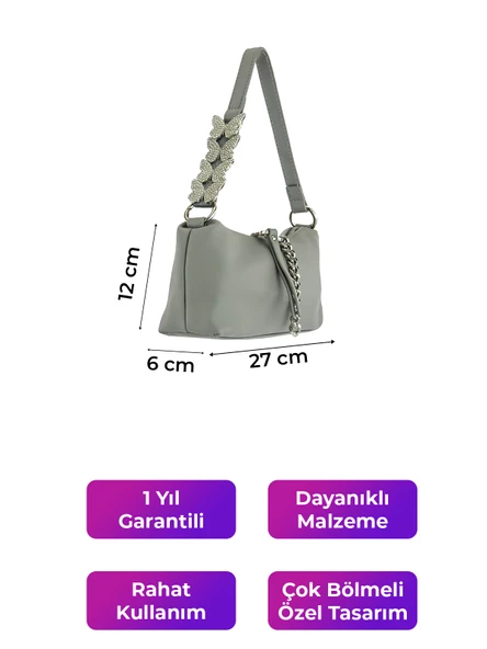 Kriste Bell Kadın Çanta Gri 26469 - Resim 2