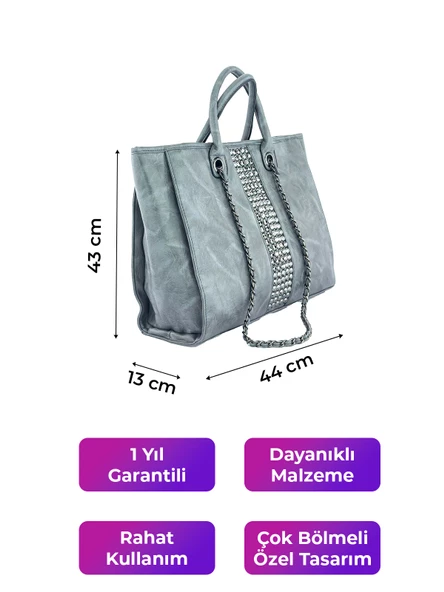 Kriste Bell Kadın Çanta Gri 26535 - 2
