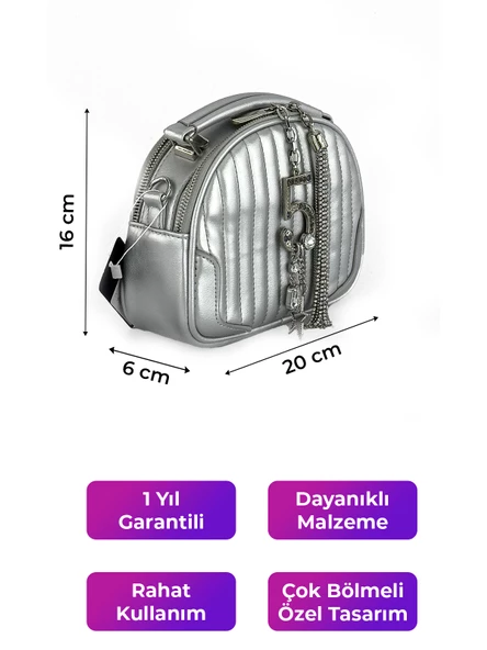 Kriste Bell Kadın Çanta Gümüş 26427 - Resim 2