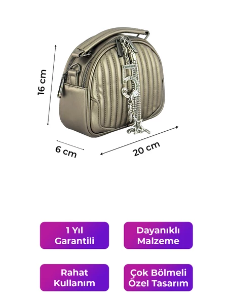 Kriste Bell Kadın Çanta Pewter 26427 - Resim 2