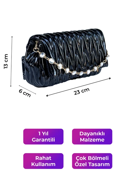 Kriste Bell Kadın Çanta Rugan Siyah 26407 - 2