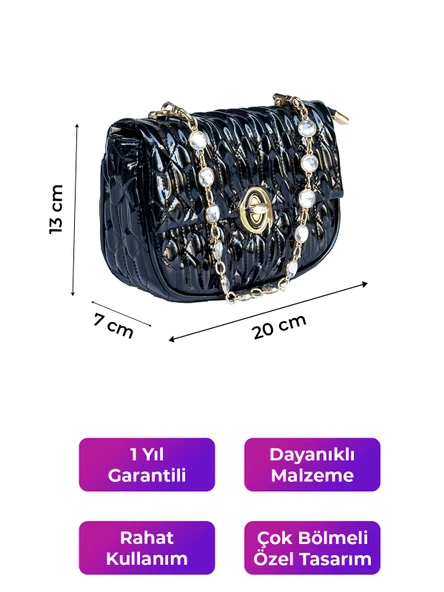 Kriste Bell Kadın Çanta Rugan Siyah 26408 - 2