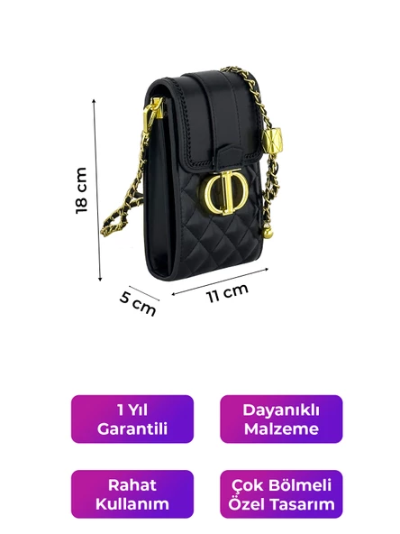 Kriste Bell Kadın Çanta Siyah 26502 - Resim 2