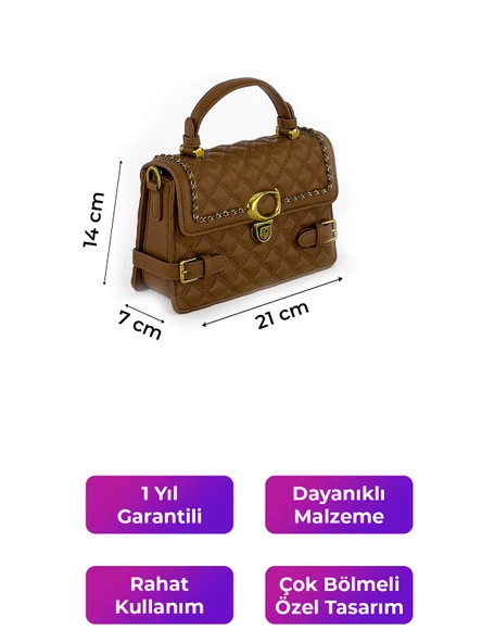 Kriste Bell Kadın Çanta Taba 26466 - Resim 2