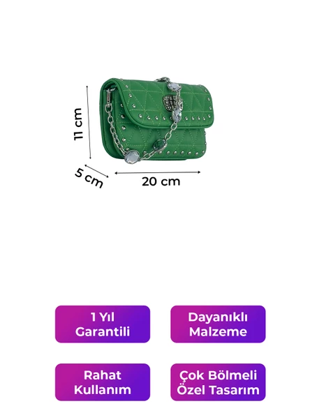 Kriste Bell Kadın Çanta Yeşil 26409 - Resim 2