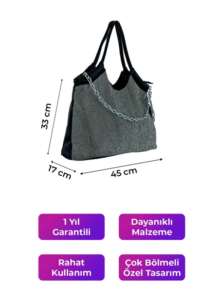 Kriste Bell Kadın Omuz Çanta Siyah 26526 - 2