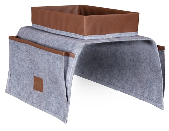 Çok Amaçlı Deri Şeritli Cepli Koltuk Kenarı Düzenleyici 03938 - 3