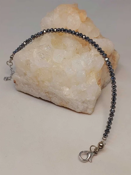 Terahertz Taşı Rondela Faset Kesim 2.5*3mm Bileklik (46004) ürün görseli