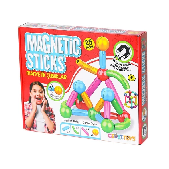 MS-25 Manyetik Çubuklar 25 Parça
