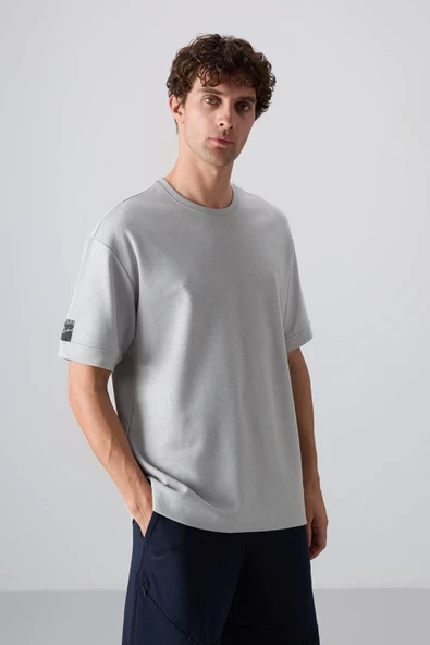 Tommy Life Erkek Taş Oversize T-shirt 88339 ürün görseli
