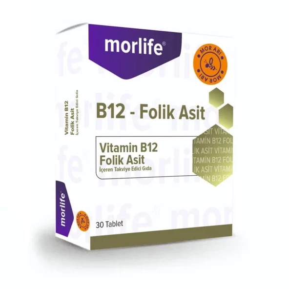 Morlife Metilkobalamin B12 – Folik Asit 30 Çiğneme Tablet