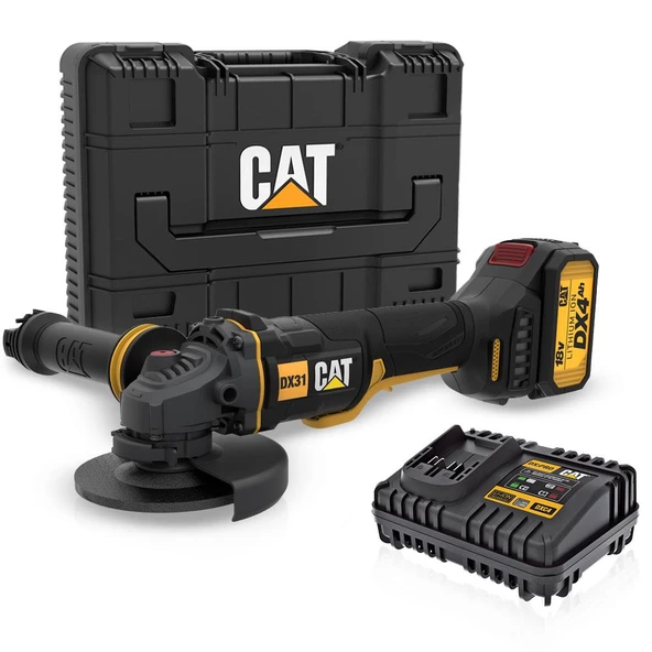 Cat Dx31 18Volt/4.0Ah Li-İon Tek Akülü 115Mm Kömürsüz Profesyonel Avuç Taşlama