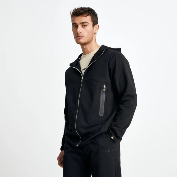 Ellesse Erkek Sweatshirt Fermuarlı Kapüşonlu Siyah - 3