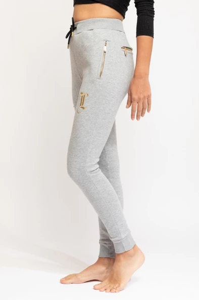 RAL SPORT 60523 KADIN SLIM FIT EŞOFMAN ALT GRİ - 2
