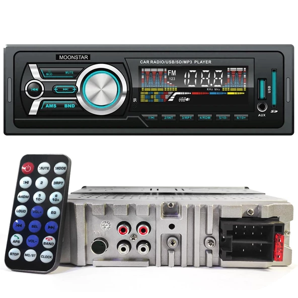 Moonstar Bms-4845 Oto Teyp 4X45 Watt Bluetooth Usb Sd Fm Aux