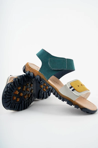 Muggo MİCKEY Garantili Günlük Ortopedik Hafif Taban Tek Bant Cırtlı Unisex Çocuk Sandalet - 12