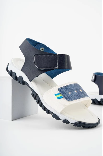 Muggo MİCKEY Garantili Günlük Ortopedik Hafif Taban Tek Bant Cırtlı Unisex Çocuk Sandalet - 8