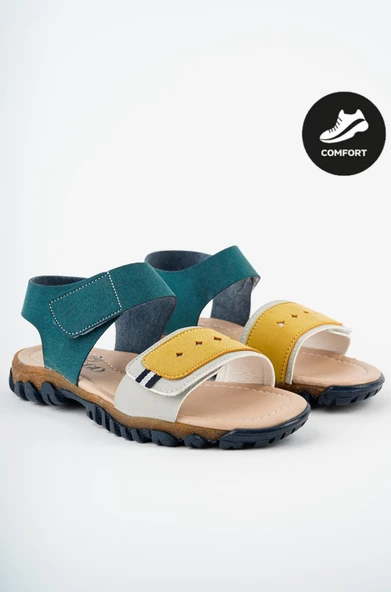 Muggo MİCKEY Garantili Günlük Ortopedik Hafif Taban Tek Bant Cırtlı Unisex Çocuk Sandalet - 10