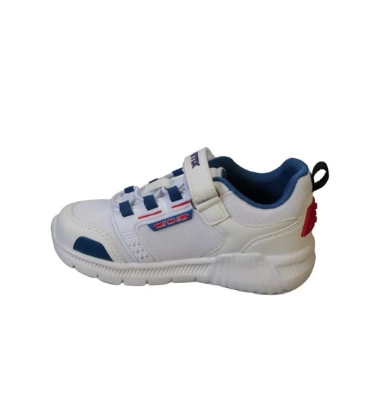 KİNETİX Erkek Çocuk Beyaz Lacivert Çırtlı Rahat Hafif Comfort Taban Sneacer Spor Ayakkabı - 8