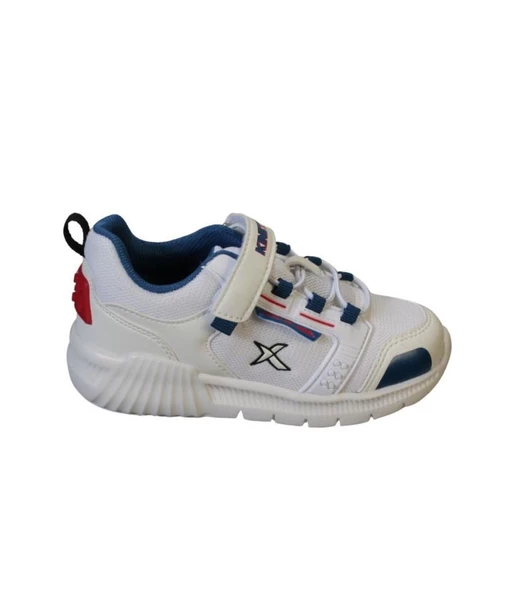 KİNETİX Erkek Çocuk Beyaz Lacivert Çırtlı Rahat Hafif Comfort Taban Sneacer Spor Ayakkabı - 6