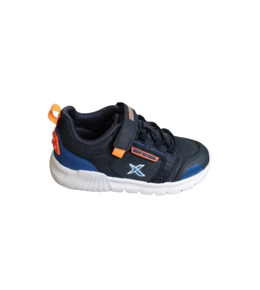 KİNETİX Erkek Çocuk Beyaz Lacivert Çırtlı Rahat Hafif Comfort Taban Sneacer Spor Ayakkabı - 5