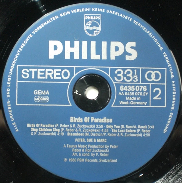 Peter  Sue & Marc – Birds Of Paradise pop tarz plak alithestereo - 4