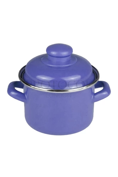 Protocol London Emaye Mini Derin Tencere 12 cm 900 ml - Mavi