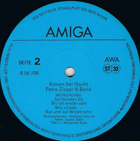 Petra Zieger & Band – Katzen Bei Nacht pop rock tarz plak alithestereo - 3