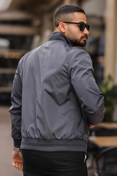 Erkek Kolej Yaka Baharlık Mont Astarlı Mevsimlik Çeket Antrasit - 3