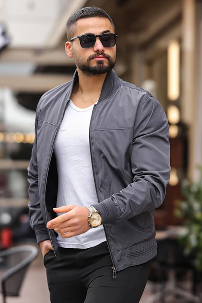 Erkek Kolej Yaka Baharlık Mont Astarlı Mevsimlik Çeket Antrasit - 2