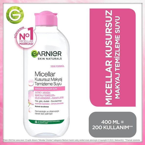 Garnier Micellar Kusursuz Makyaj Temizleme Suyu 400 ml