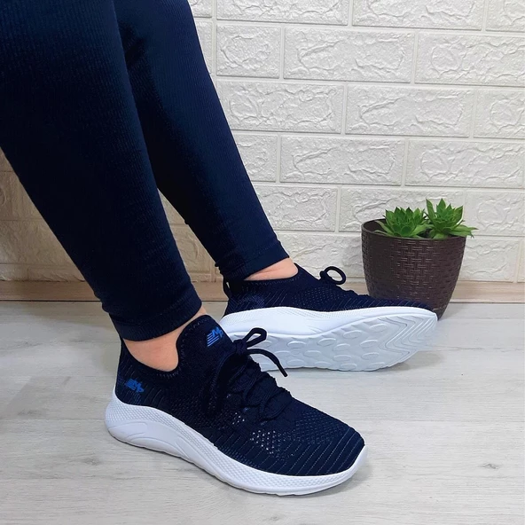 M.P 1501 Lacivert Fuspetli Rahat ve Hafif Bayan Spor Ayakkabı - 3