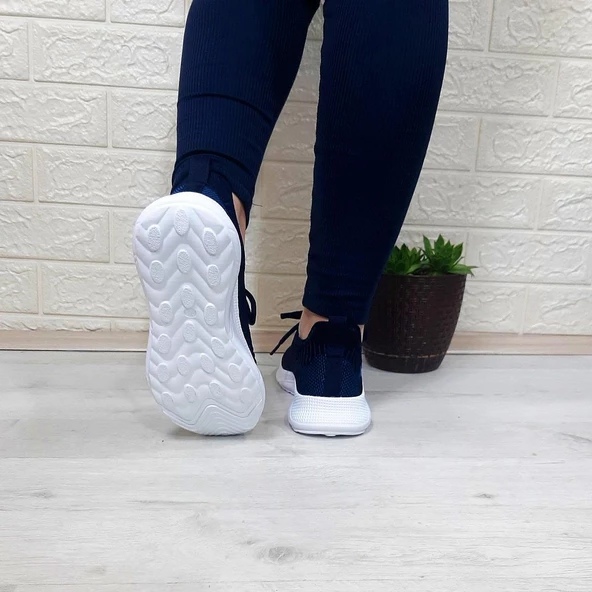 M.P 1501 Lacivert Fuspetli Rahat ve Hafif Bayan Spor Ayakkabı - 5