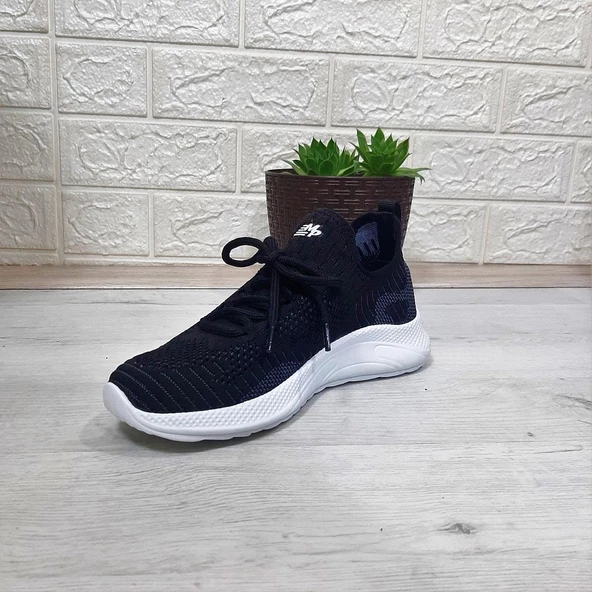 M.P 1501 Siyah-Beyaz Fuspetli Rahat ve Hafif Bayan Spor Ayakkabı - Resim 10