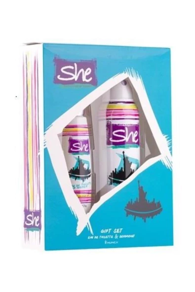 SHE EDT 50ML+150ML DEO WOMEN SET-IS FROM NEWYORK MAVİ