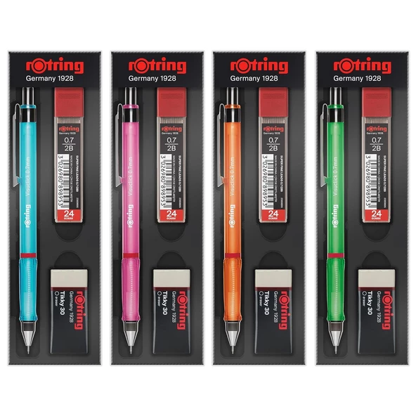 Rotring Visuclick Okul Seti Uç+ Silgi Hediyeli Versatil Seti 0.7