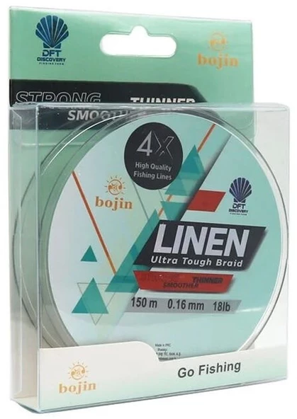 Dft Bojin 4x Linen İp Misina 0.16 Mm 150 M Yeşil