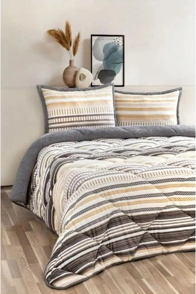 Comforter Çift Kişilik Yorgan Set Luca Sarı