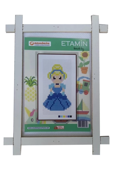 Etamin Seti 23x30 cm 1 Paket Kaneviçe Seti Etamin Kiti Okul Hobi Elişi Sanatsal - 7