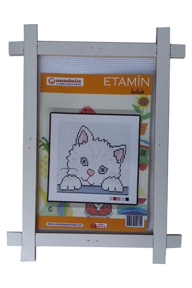 Etamin Seti 23x30 cm 1 Paket Kaneviçe Seti Etamin Kiti Okul Hobi Elişi Sanatsal - 8