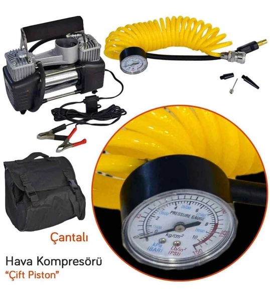 Hava Kompresörü Çift Pistonlu Çantalı Niken - 3